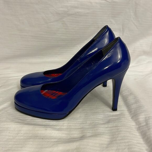 JUNYA WATANABE Comme des Garcons Pump Heels Shoes Royal Blue Size 7 - Picture 5 of 11